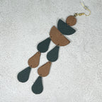 Leather Drop Earrings: Long Teardrop Dangle, Custom Jewelry
