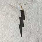 Handmade Leather Lightning Bolt Earrings – Minimalist Statement Jewelry
