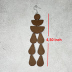 Leather Drop Earrings: Long Teardrop Dangle, Custom Jewelry
