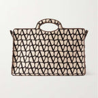 VALENTINO GARAVANI Valentino Garavani La Troisième Toile Iconographe flocked canvas tote