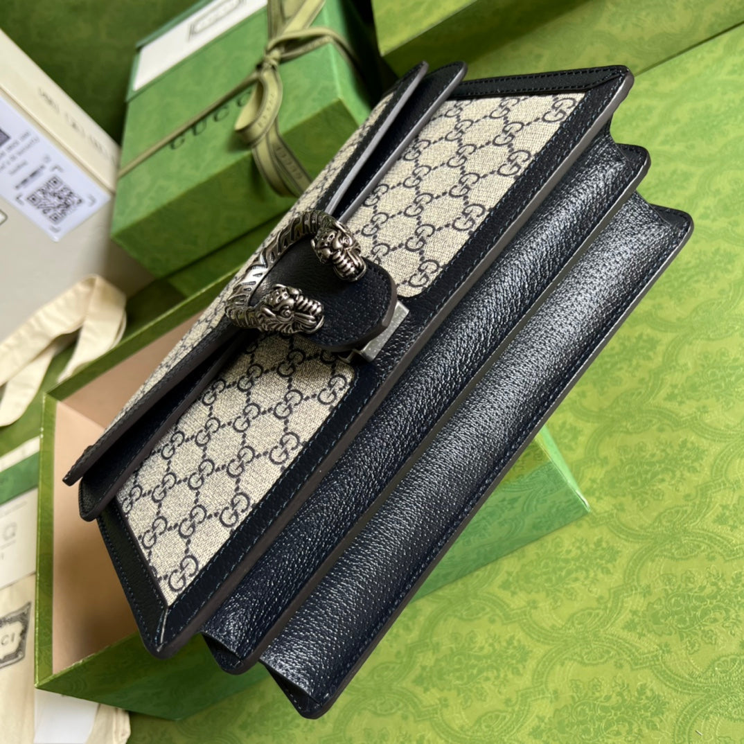 Gucci Dionysus GG Supreme Beige and Blue - 28x18x9cm