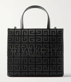 GIVENCHY G-Tote mini leather-trimmed canvas-jacquard tote
