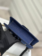 Chanel Flap Denim Blue Bag - 19x14x5cm