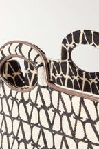 VALENTINO GARAVANI Valentino Garavani La Troisième Toile Iconographe flocked canvas tote
