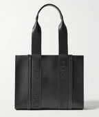 CHLO¨¦ Woody medium embroidered leather tote