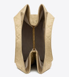 ICARE MAXI SHOPPING BAG IN QUILTED NUBUCK SUEDE