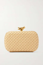 BOTTEGA VENETA Knot padded intrecciato leather clutch
