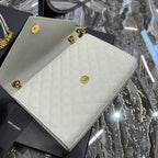 Ysl Envelope Bag Medium White 487206