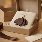 Handmade Leather Petal Drop Earrings – Lightweight Boho Dangle, Minimalist Gift