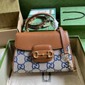 Gucci Horsebit 1955 bag ebony beige - 29x20x13cm