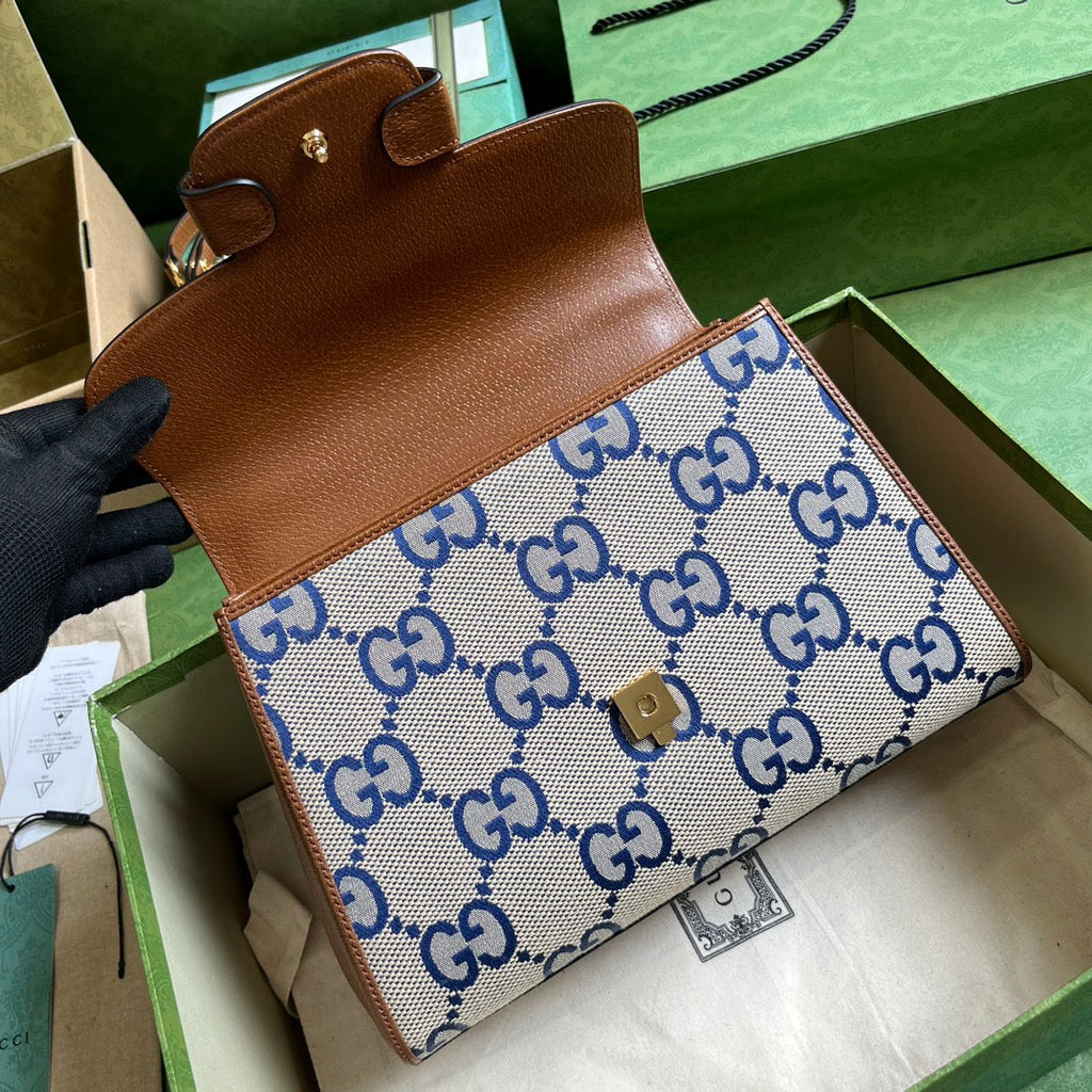 Gucci Horsebit 1955 bag ebony beige - 29x20x13cm